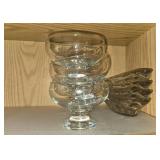 Crate & Barrel SPAL Porcelain Dinner Plates and Glass Dessert Dishes