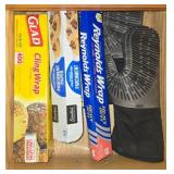 Kitchen Essentials Bundle: Cling Wrap, Parchment, Foil, Mitts & Mats - content quantities unverified
