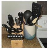 Kitchen Knife and Utensil Set with Holder