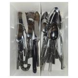 Set of Stainless Steel Flatware and Utensils