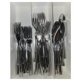 Set of Stainless Steel Flatware and Utensils