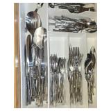 Set of Stainless Steel Flatware and Utensils