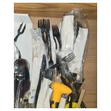 Set of Stainless Steel Flatware and Utensils