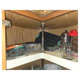 Assorted Kitchenware Collection Including Glass Bowls, Muffin Pan, and Grater