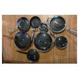 Set of Non-Stick Cookware with Glass Lids