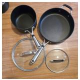 Set of Non-Stick Cookware with Glass Lids