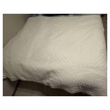 Upholstered Platform Bed Frame with Quilted Bedding Set - Mattress Set and Pillows included