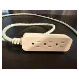 Elegant Table Lamp with Mother-of-Pearl Like Base and Extension Cord