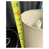 Elegant Table Lamp with Mother-of-Pearl Like Base and Extension Cord