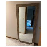 Full-Length Wooden Framed Mirror