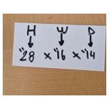 Modern Square Metal and Stone Butler/Side Table