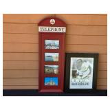 Vintage Telephone Booth Collage Frame and Framed Le Porto Art