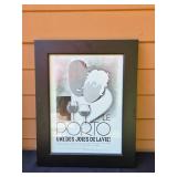 Vintage Telephone Booth Collage Frame and Framed Le Porto Art