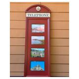 Vintage Telephone Booth Collage Frame and Framed Le Porto Art