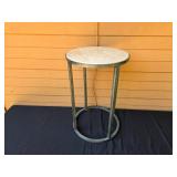 Hammary Furniture Round End Table with Metal Frame