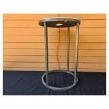 Hammary Furniture Round End Table with Metal Frame