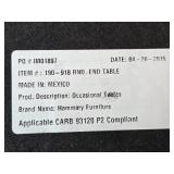 Hammary Furniture Round End Table with Metal Frame