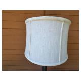 Vintage Table Lamp with White Fabric Shade