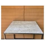 Hammary Furniture Rectangular End Table with Stone Top