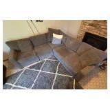 Gray U-Shaped Sectional Sofa with Cushions - Rug NOT Inc