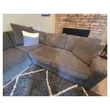 Gray U-Shaped Sectional Sofa with Cushions - Rug NOT Inc