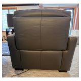 Gently Used Leather Recliner Chair with Dark Finish