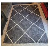 Safavieh Hudson Shag Area Rug - Dark Grey/Ivory, 75" x 110"