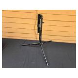 Assorted Household and Office Items Including Projector Stand and Baseball Display