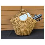 Assorted Household and Office Items Including Projector Stand and Baseball Display