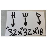 Vintage Green Metal Cabinet with Stainless Steel Top