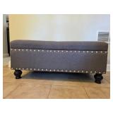 Tufted Storage Ottoman with Nailhead Trim