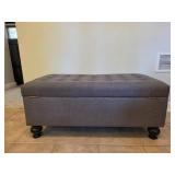 Tufted Storage Ottoman with Nailhead Trim