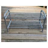 Metal Shoe Rack with Dual-Tier Design