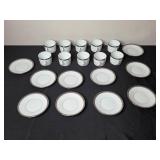 Bernardaud France Athena Porcelain Tea Set - Cups & Saucers