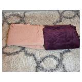 Set of Two Soft Blankets - Knit and Fleece, Twin Size