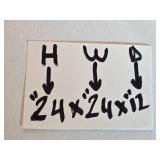 White Cube Storage Organizer with Blue Fabric Bins