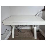 Modern White Desk with Drawer - 30" H x 48" W x 22" D