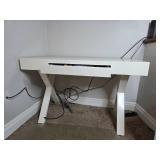 Modern White Desk with Drawer - 30" H x 48" W x 22" D