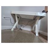 Modern White Desk with Drawer - 30" H x 48" W x 22" D