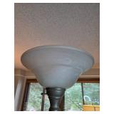 Antique Style Floor Lamp with Frosted Glass Shade