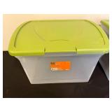 Set of 2 Sterilite Plastic File Storage Boxes with Green Lids