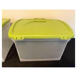 Set of 2 Sterilite Plastic File Storage Boxes with Green Lids