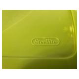 Set of 2 Sterilite Plastic File Storage Boxes with Green Lids