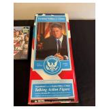Ukulele with Vintage Case, President William J. Clinton Talking Figure, and 4 DVDs