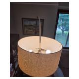 Elegant Floor Lamp with Large Fabric Shade