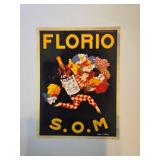 Set of 4 Pottery Barn Vintage Posters Martini Cocktail Plates