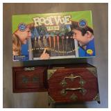 Vintage Mahjong Set with Wooden Case and Root-Vue Farm Kit