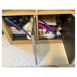 4-Cube Wood Storage Shelf with Mirrored Doors - contents not inc