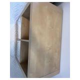 4-Cube Wood Storage Shelf with Mirrored Doors - contents not inc