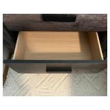 Rustic Two-Drawer Nightstand in Distressed Wood Finish